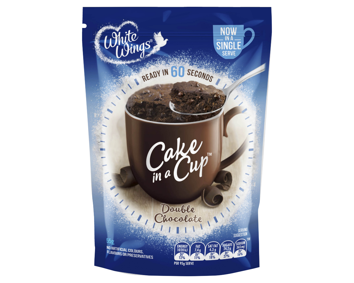 White Wings Cake in a Cup Cake Mix Double Chocolate 55 g White Wings