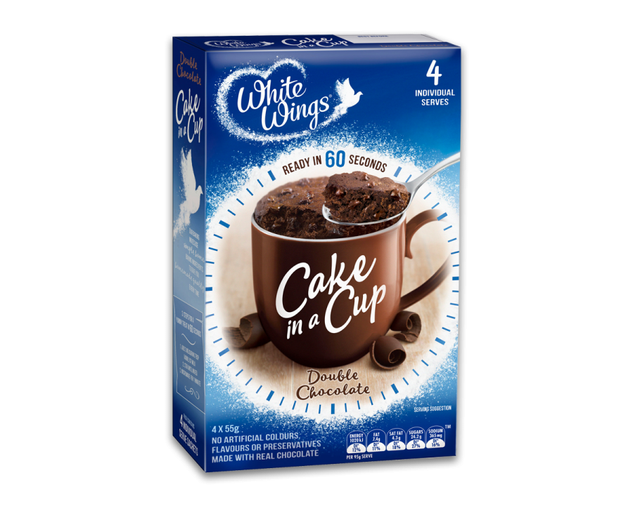 Cake in a Cup Double Chocolate White Wings