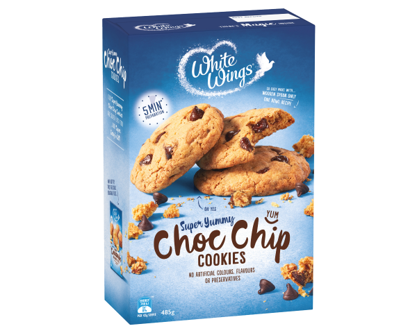 White Wings Cookies Mix Choc Chip 485 g