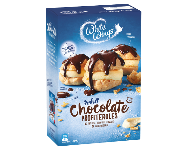 White Wings Dessert Mix Chocolate Profiteroles 230 g White Wings Dessert Mix Chocolate Profiteroles 230 g