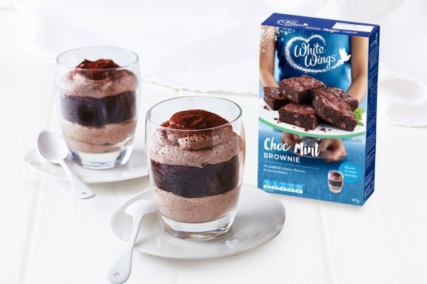choc mint mousse cups