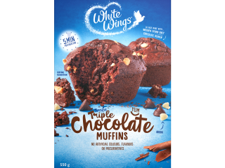 White Wings Muffin Mix Triple Choc 550 g