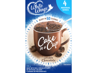 White Wings Cake in a Cup Cake Mix Double Chocolate 220 g