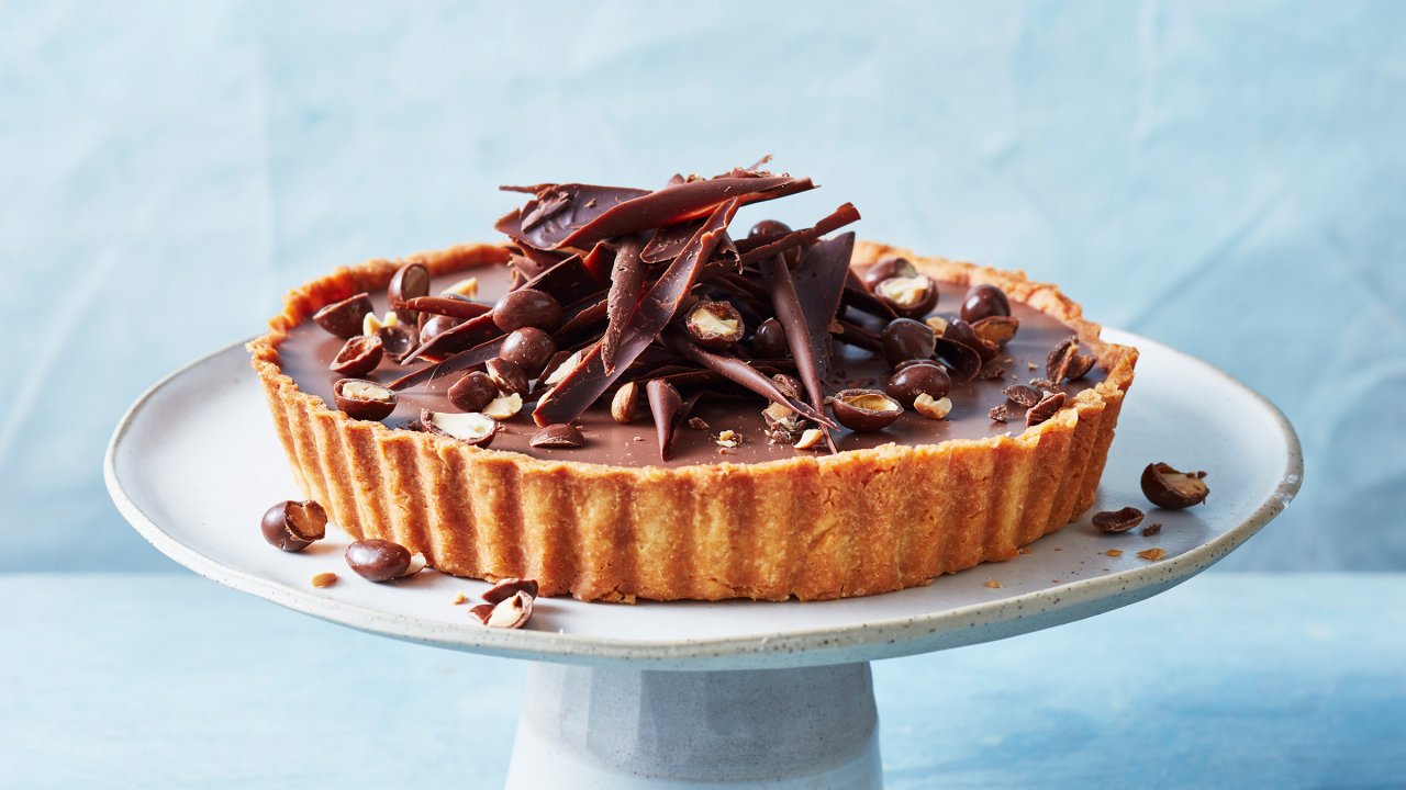 Choc Peanut Caramel Tart