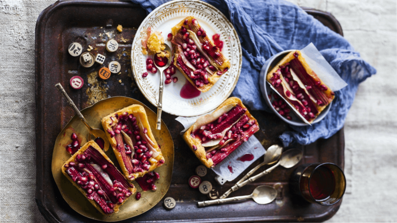 Rhubarb Tea Cakes