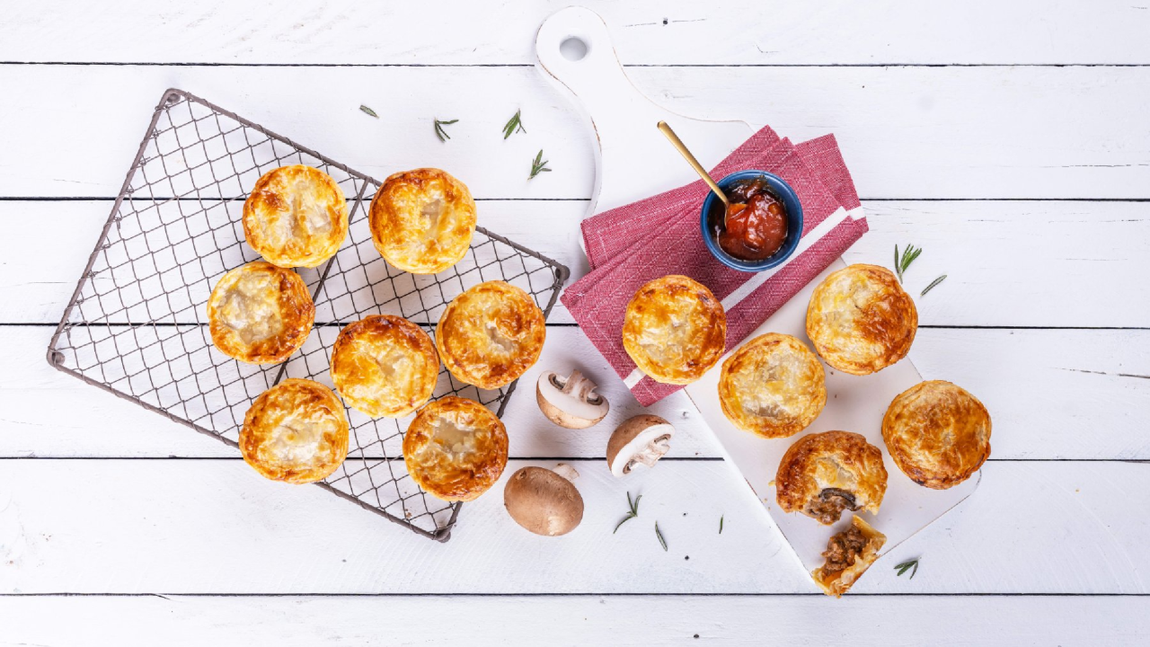 BEEF, MUSHROOM & ROSEMARY PIES