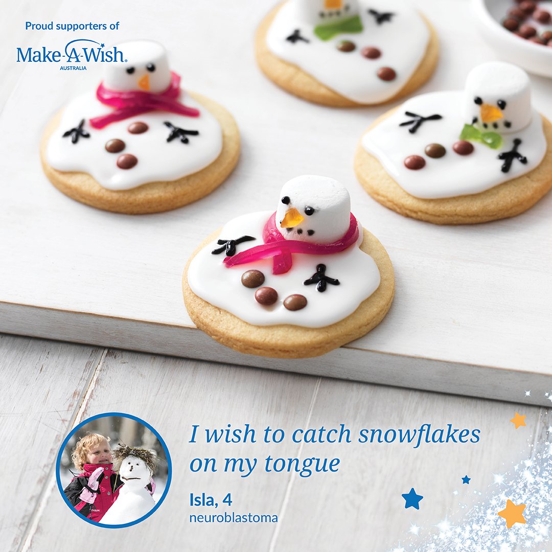 bake a wish snowman cookies